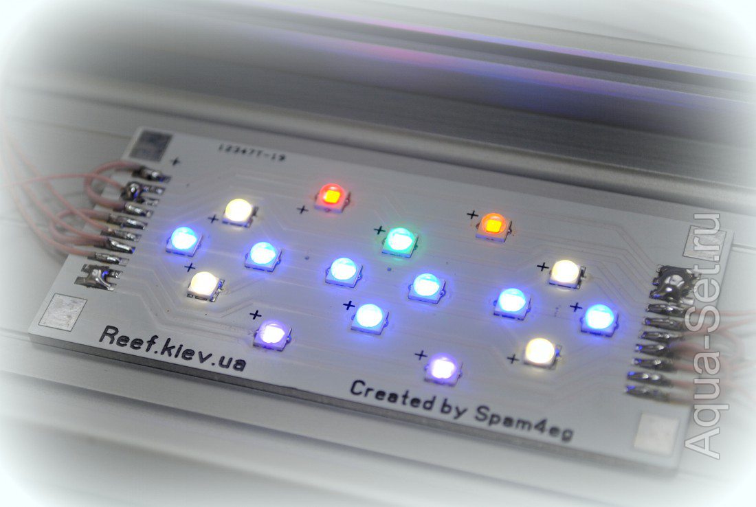 Создание LED света для морского аквариума с анализом спектра.