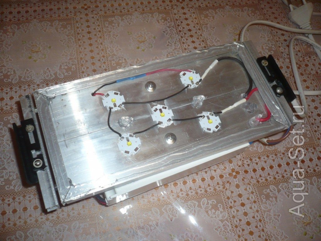 Переделка светильника от нано куба Aquael Shrimp Set 20