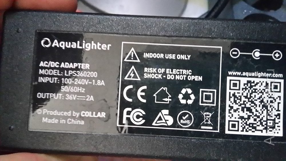 Вышел из строя адаптер для LED светильника AquaLighter 3